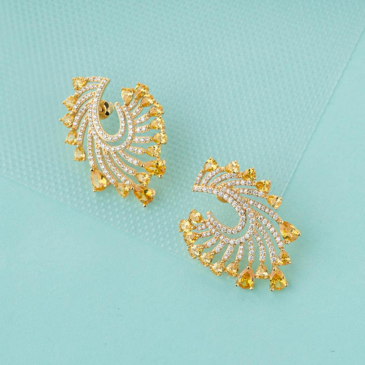 Vembley Korean Diamond Leaf Design Stud Earrings For Women And Girls 2  Pcs/Set at Rs 120/pair | स्टड इयररिंग in New Delhi | ID: 27152899233